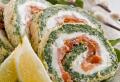Roll with red fish Omelette rolls with red fish