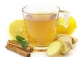 مشروب شفاء مكون من الشاي الأخضر والزنجبيل والقرفة الشاي الأسود بالزنجبيل والقرفة.